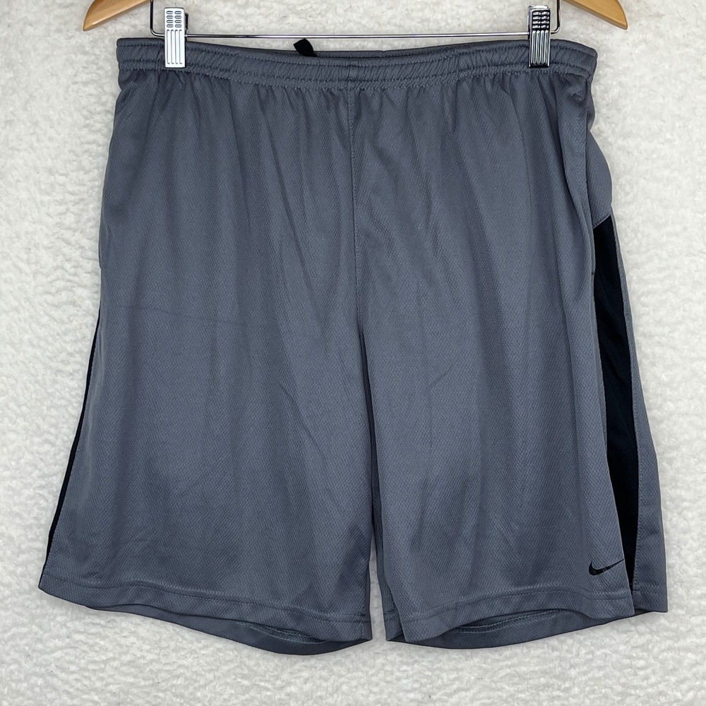 Nike Dri-FIT Mens Gray Mesh Athletic Basketball Shorts Size L 4841
